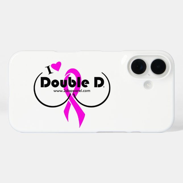 iPhone case - I Love Double D (Back (Horizontal))