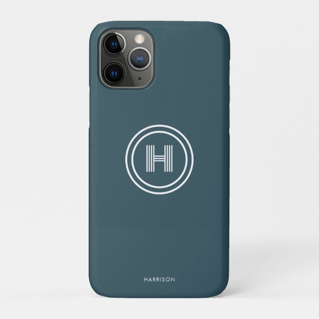 iPhone Case | Modern Simple Monogrammed (Back)