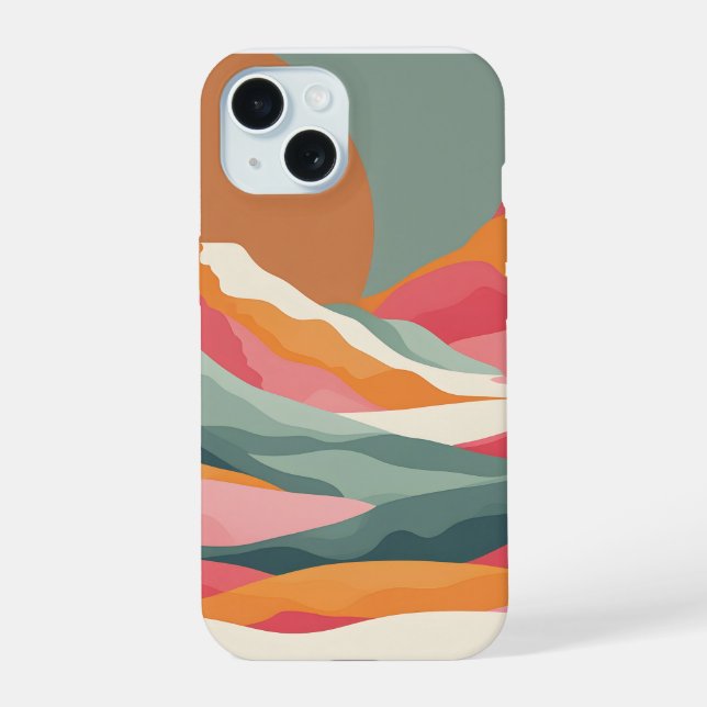 iPhone Case Mountain Scape for iPhone 15  (Back)