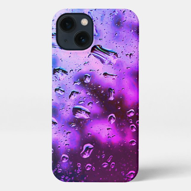 iPhone Case - Original Raindrop Art - Deep Purple (Back)