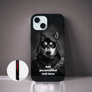 IPhone Case Personalized Black Ninja Husky