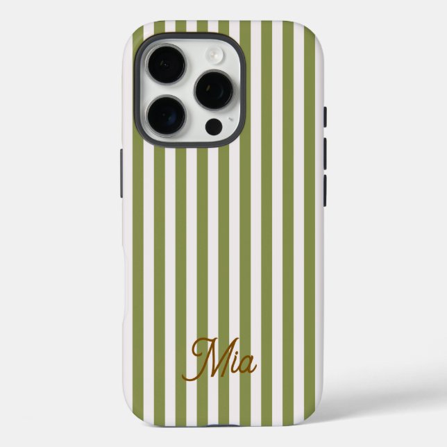 iPhone Case Personalized Striped Custom Name (Back)