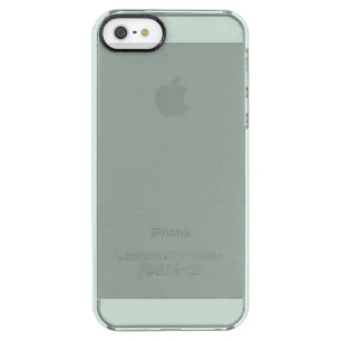 iPhone Case, Soft Sage Clear iPhone SE/5/5s Case
