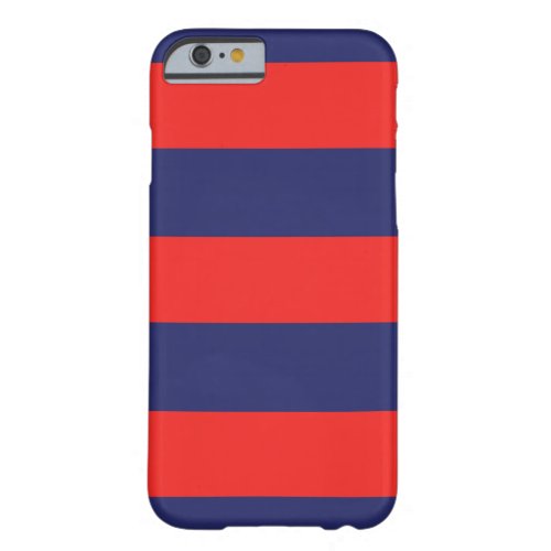 iPhone Case Striped Navy Blue  Red