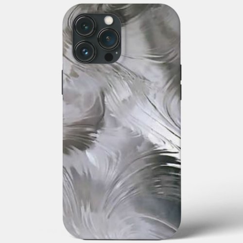 iPhone Case Swirl Silver_Tough iPhone 13 Pro Max Case