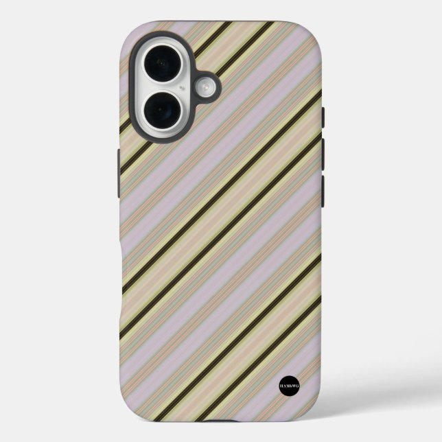 Iphone Case Vertical Stripe yellow HAMbWG (Back)