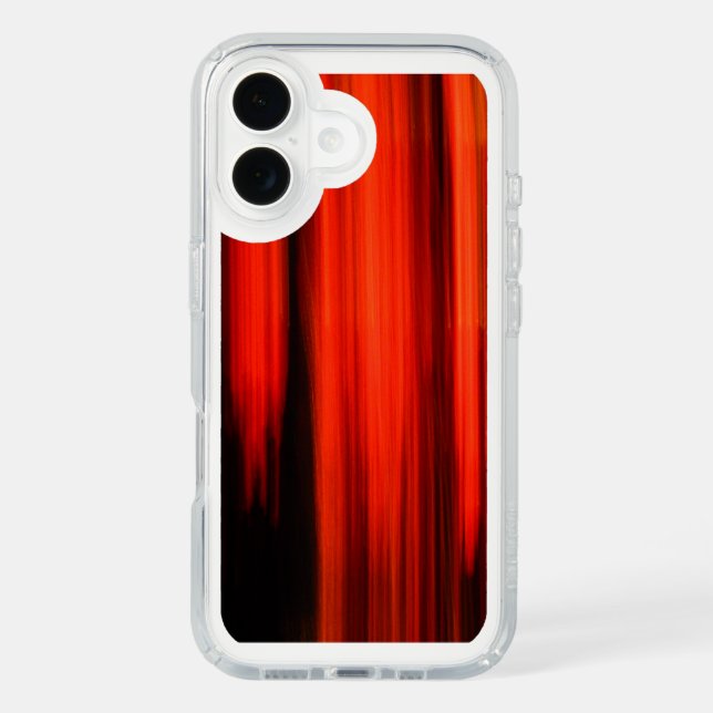 iPhone Case Vibrant Red Graphic (Front)