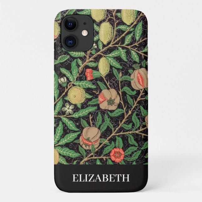 IPHONE CASE : WILLIAM MORRIS : POMEGRANATES (Back)