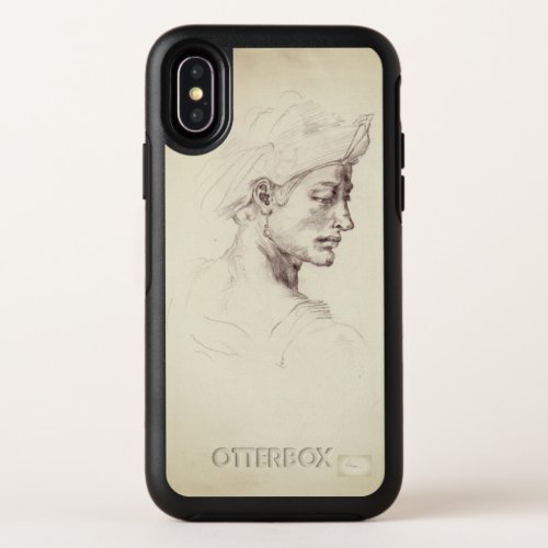 iphone case with a sketch of a mans head