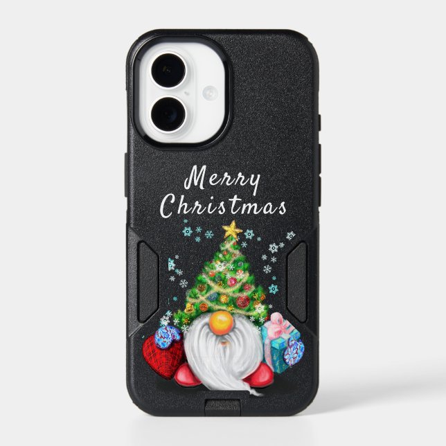 iPhone Case with Christmas Gnome (Back)