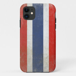 iPhone Case with Distressed Thailand Flag