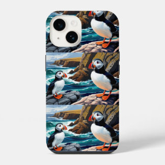 iPhone Case with Icelandic Puffins