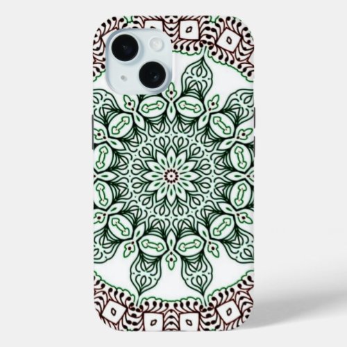 iPhone case with mandala art