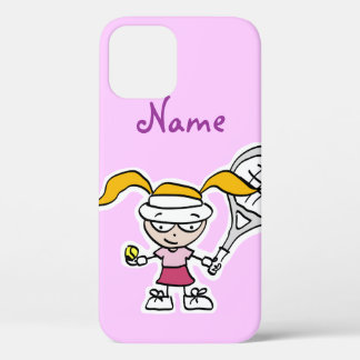 iphone case with tennis girl cartoon