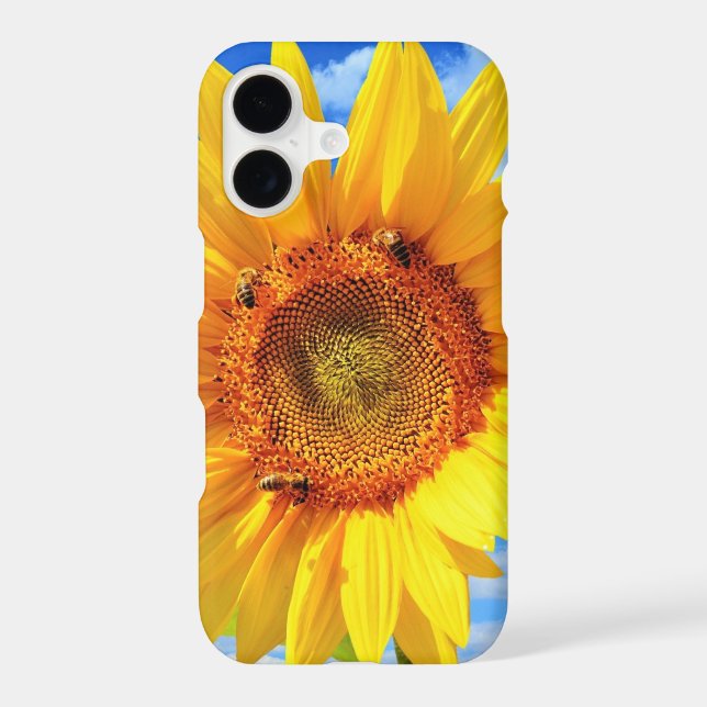 iPhone Case with Yellow Sunflower (Back)