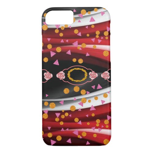IPhone Cases Abstract Red Black White