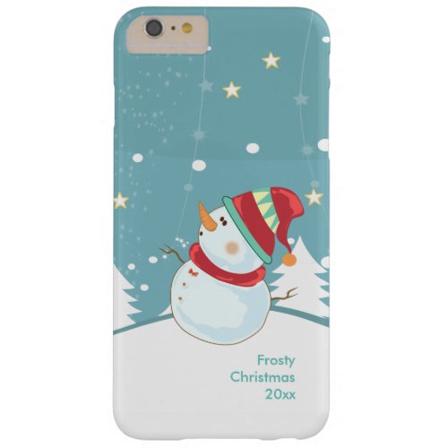 iPhone Cases_Christmas Phone Case_Winter Snowman Barely There iPhone 6 Plus Case