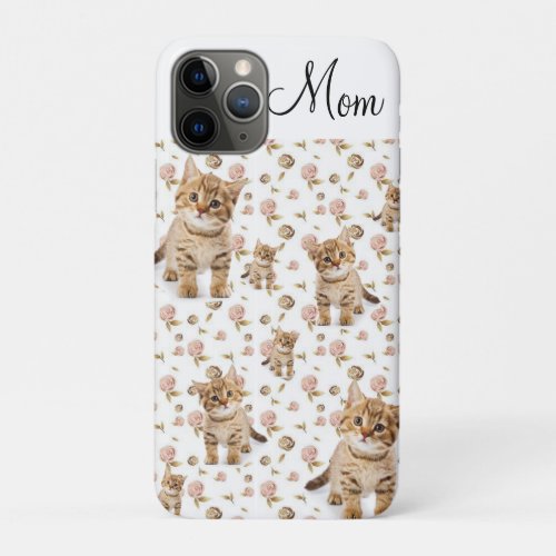 IPhone Cases Floral Kitten Mom