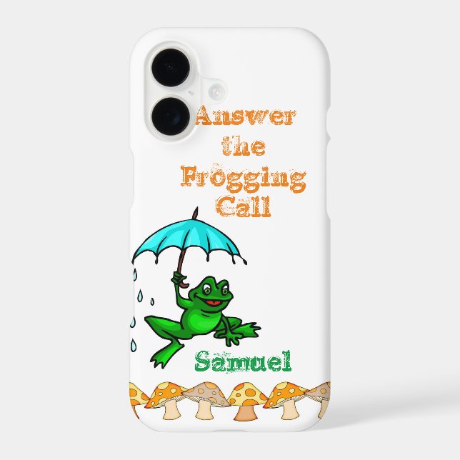 IPhone Cases Frog Mushroom  (Back)