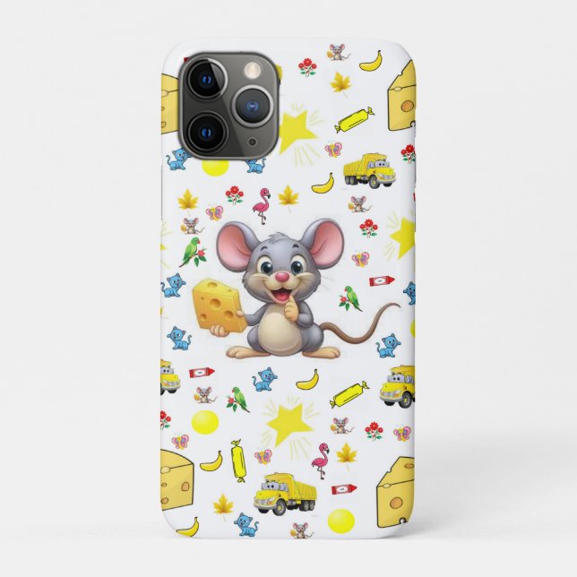 IPhone Cases Mouse Yellow Cheese Truck Stars Cat  (Back)