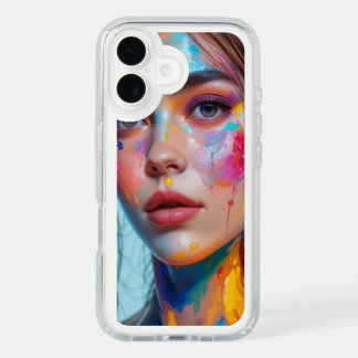 iPhone cell phone case with a colorful girl's face