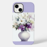 Iphone Cell Phone Cover, Case With Purple Flowers at Zazzle