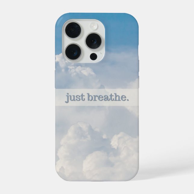 IPhone cover with beautiful & soft asthetic blue. (Back)