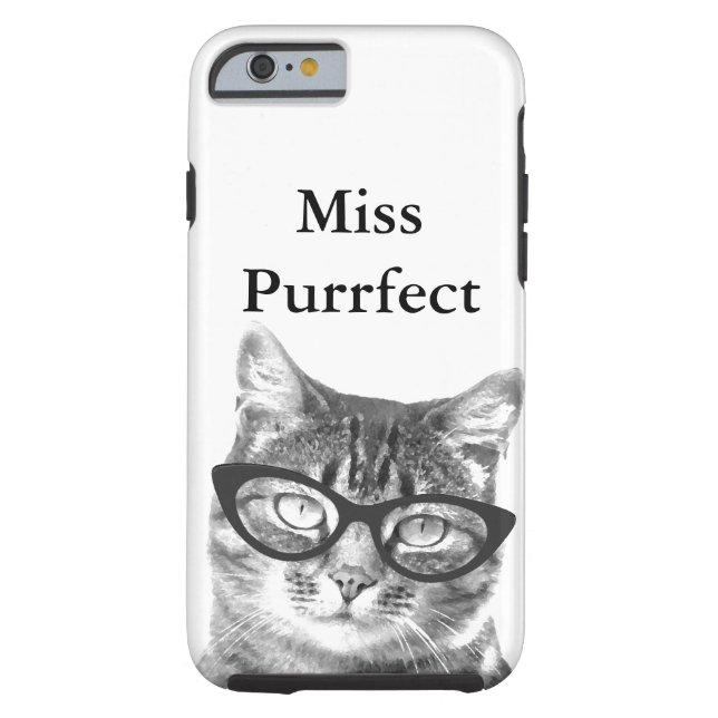 iPhone cover with funny cat photo and quote (Back)