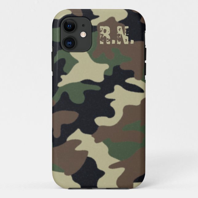 iPhone Custom Forest Camo Case (Back)