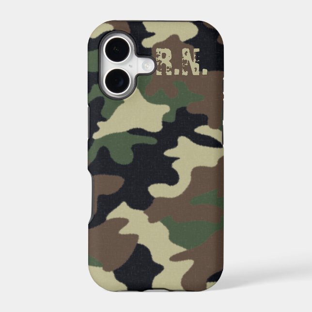 iPhone Custom Forest Camo Case (Back)