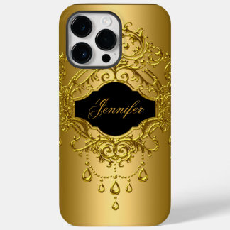 iPhone Elegant Classy Gold Black Case-Mate iPhone 14 Pro Max Case