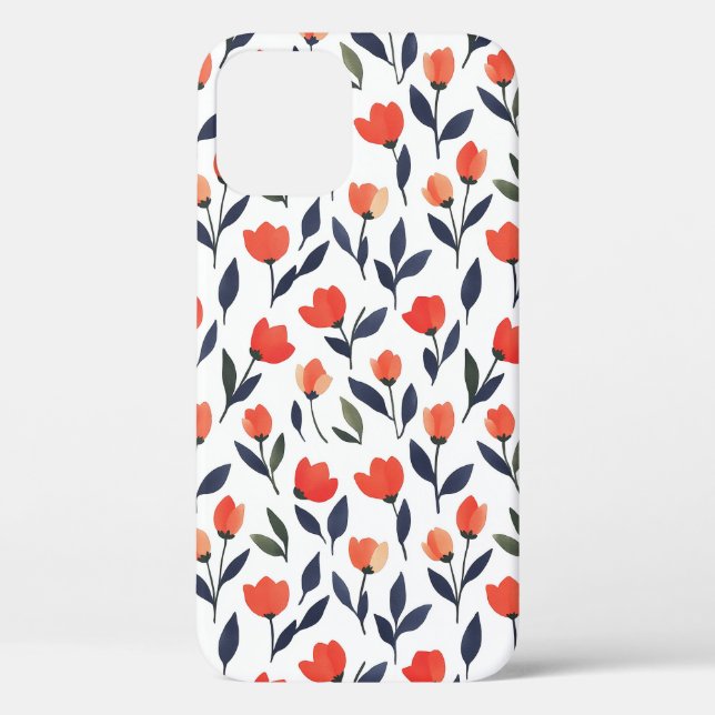 iphone floral pattern phone case (Back)