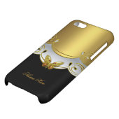 iPhone Gold Black White Butterfly 2 Case (Bottom)