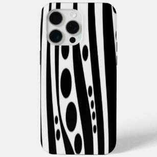 iPhone  High Contrast Black White Abstract Pattern iPhone 15 Pro Max Case