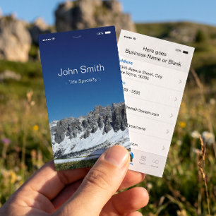 iPhone iOS Customizable Flat UI Style Business Card