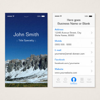 iphone business card template