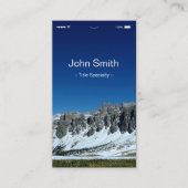 iPhone iOS Customizable Flat UI Style Business Card (Front)