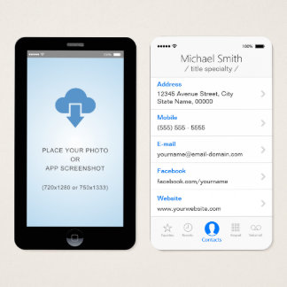 iphone business card template
