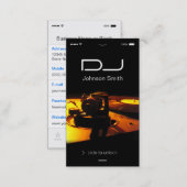 iPhone iOS Style - Turntable headphone Pub DJ Business Card (Front/Back)