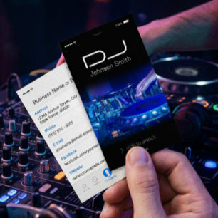 iPhone iOS Style - Turntable Scratching Music Dj Business Card