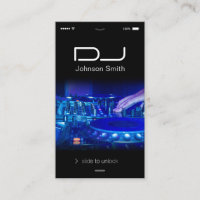 iPhone iOS Style - Turntable Scratching Music Dj Business Card