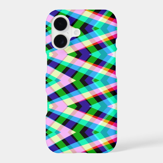 iPhone / iPad case, An vibrant plaid multicolor  Case (Back)