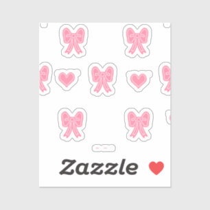 iPhone / iPad case Cute Pink Bows and Hearts Coque Sticker