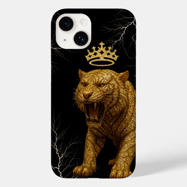 iPhone / iPad case  Furious Golden King Tiger with (Back)