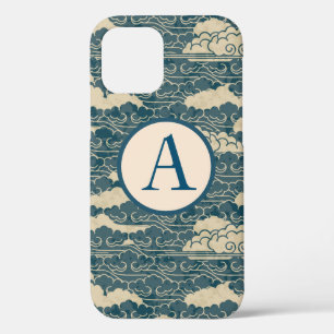 iPhone / iPad case JAPANESE CLOUDS DIY INITIAL