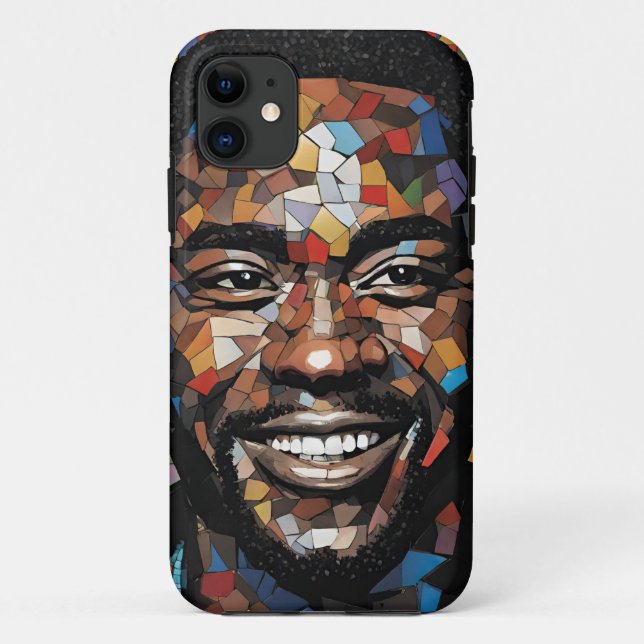 iPhone / iPad case Mens Colorful Mosiac Face (Back)