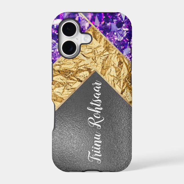 iPhone / iPad case Sparkling Glitter Silver  (Back)