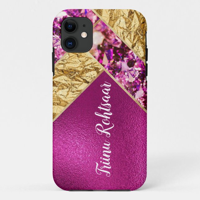 iPhone / iPad case Sparkling Glitter Silver  (Back)