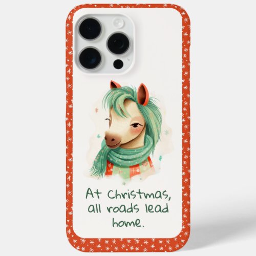 iPhone  iPad case with watercolor Christmas horse