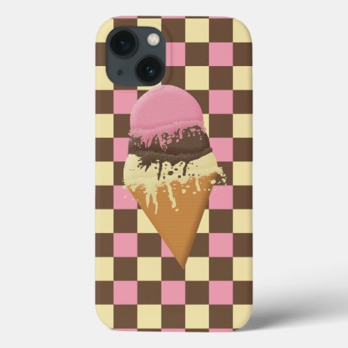 IPhone Neapolitan Ice Cream Cone Case